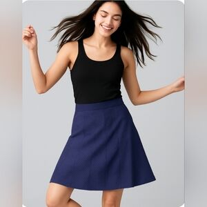 Uniqlo Blue A-Line Knee-Length Skirt for Casual Wear